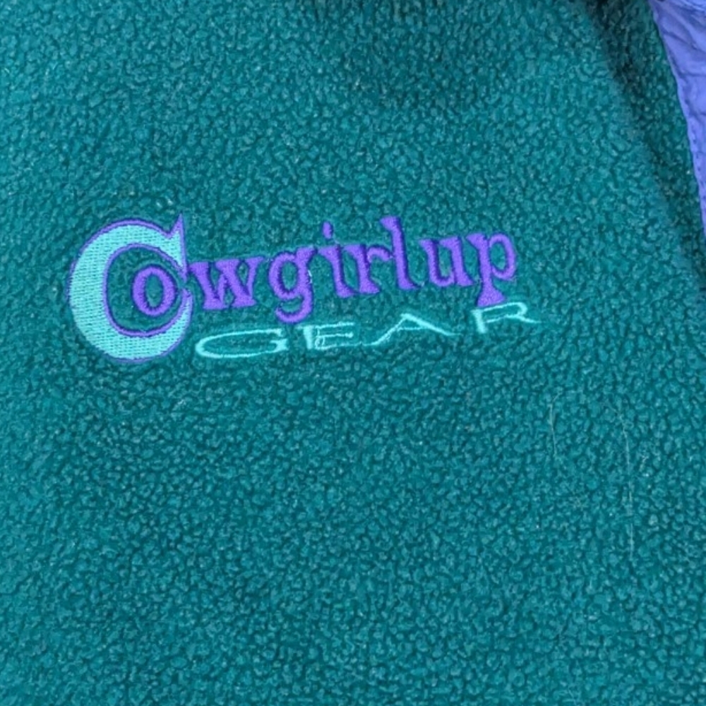Port Authority Large Fleece Pullover With Snaps Embroidered COWGIRL UP Logo - Picture 6 of 10